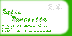 rafis muncsilla business card